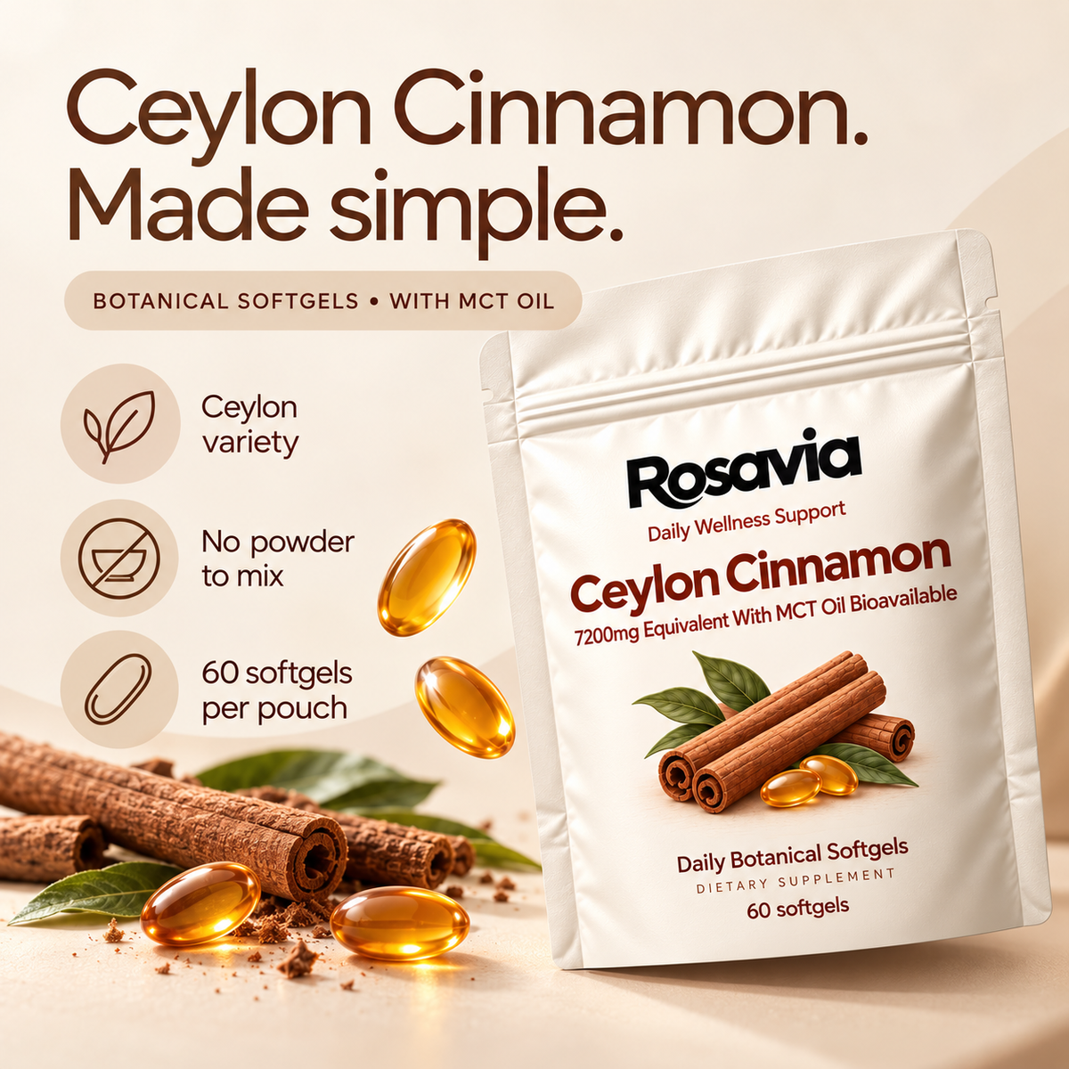 Rosavia - Ceylon Cinnamon Softgels